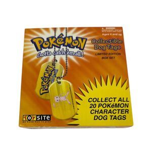 Pokemon Collectible Dog Tags VTG 1990s limited edition box set nintendo toysite